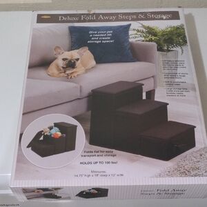 Deluxe Fold Away Steps with Storage - Black